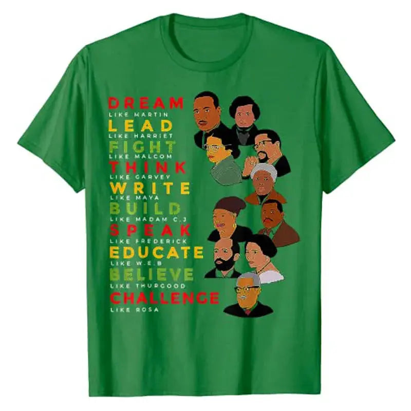 Dream Like Martin/Lead Like Harriet Black Pride T-Shirts, Short Sleeves in Many Colors-Shirts & tops-SWEET T 52