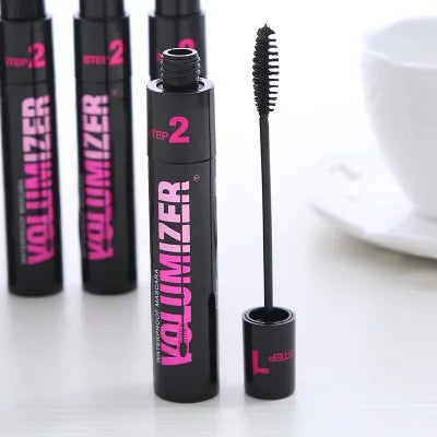 2 in 1 Double Purpose Mascara for Women & Girls, Waterproof and Sweatproof, Curling Brushes Makeup, Black