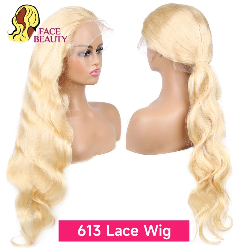 360 Lace Frontal Wig 613 Blonde 13x4 13x6 Body Wave Lace Front Wig Preplucked Brazilian Lace Front Human Hair Wigs 30 32 38 Inch Sweet T 52