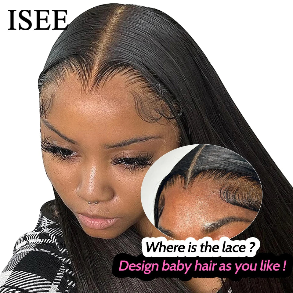 Glueless Human Hair Wigs, Ready To Wear - Straight, Glueless, Pre-plucked, Wear And Go, 7x5 HD Lace Front Wigs with Pre-Cut Lace
