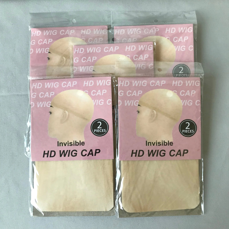 1/5/10 Pack Invisible HD Wig Caps for Lace Front Wigs, Transparent Stocking Wig Caps for Women & Girls