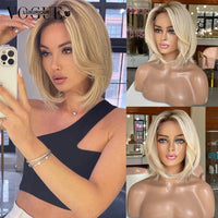 LUX VOGUE Dusk Sand Gold Balayage Color 100% Human Hair Wig Layer 260% Density Salon Quality 13x6 Upgrade Nude Color Lace Wig Sweet T 52