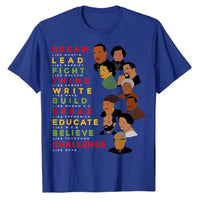 Dream Like Martin/Lead Like Harriet Black Pride T-Shirts, Short Sleeves in Many Colors-Shirts & tops-SWEET T 52