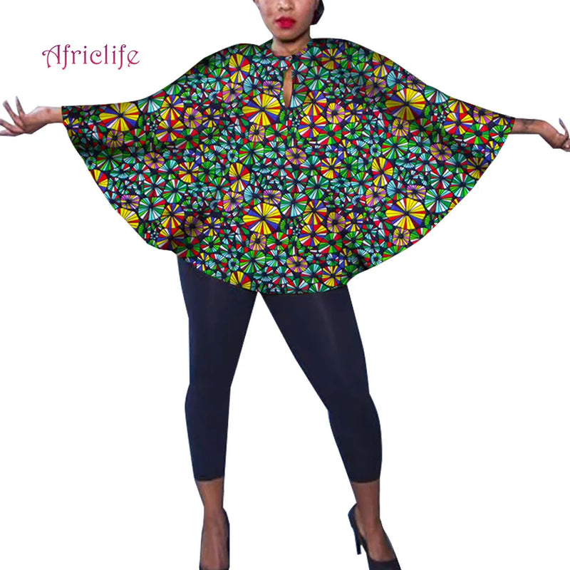 New Africa Women's Bazin Riche Dashiki/Shawl/Top - African Print Tops/Shirts. Plus Size Women's Clothing