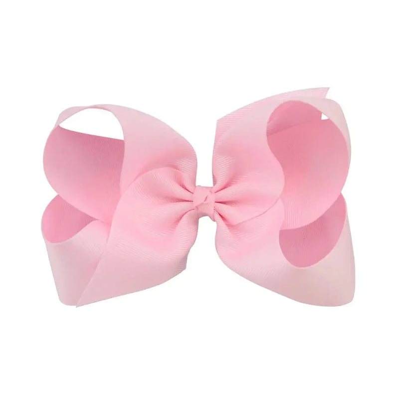 6 Inch Big Grosgrain Ribbon, Solid Color, Hair Bows with Clips. Boutique Headwear Accessories  for Kids