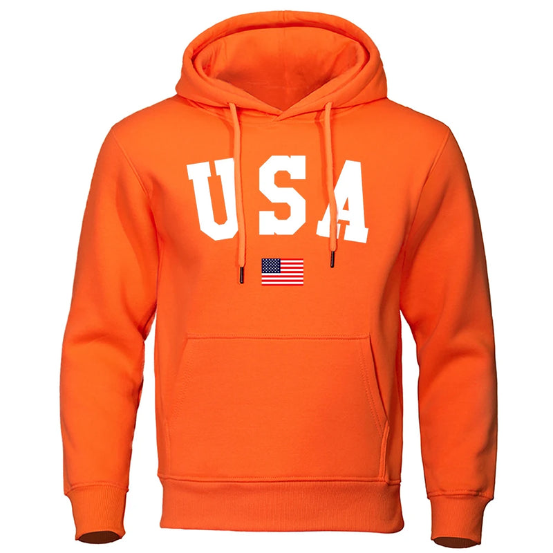 USA Hoodie/Sweatshirt for Men and Women, Anti-Wrinkle, Long Sleeves with Pockets, Pullovers-Shirts & tops-SWEET T 52