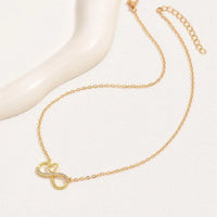 Minimalist Infinity Heart Necklace for Women - Zircon Pendant Chain