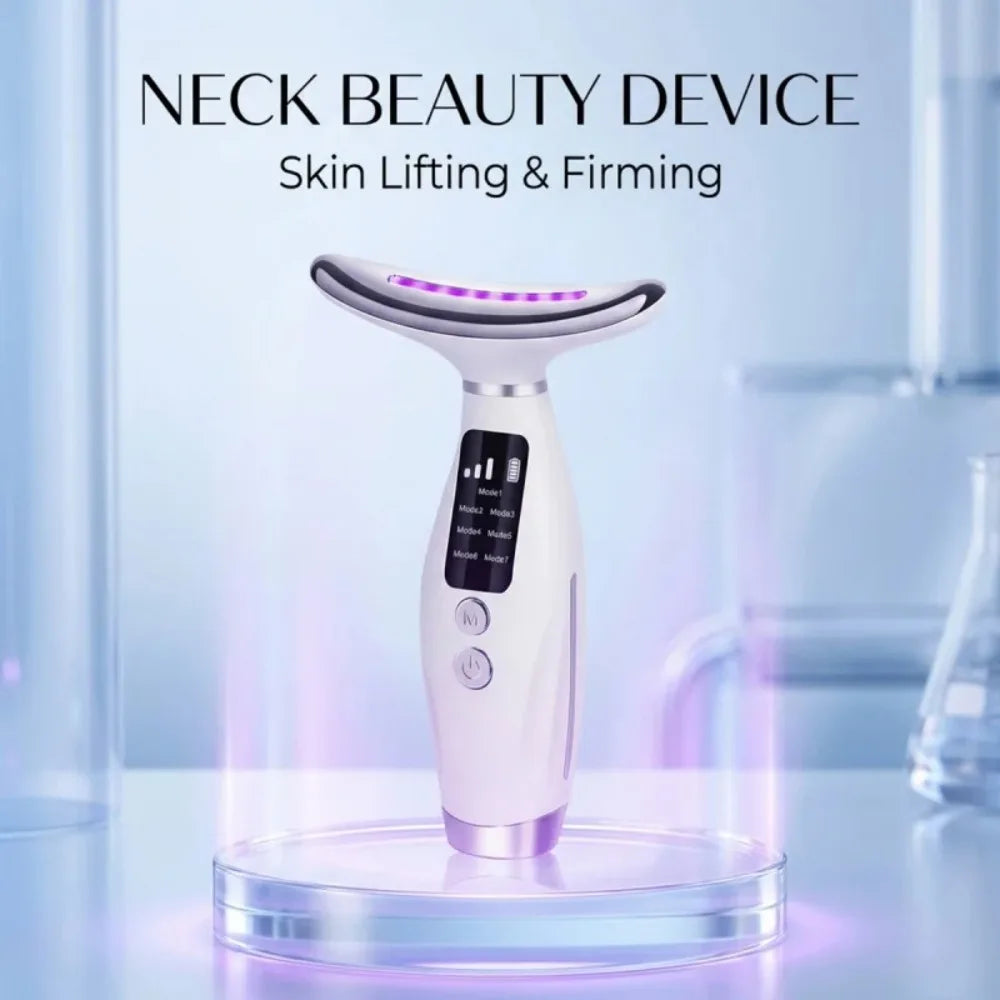 LED Face and Neck Massager, 7 Modes