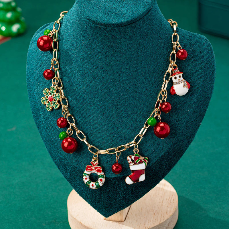 Sweet Cute Christmas Necklaces for Women & Girls. Christmas Party Jewelry