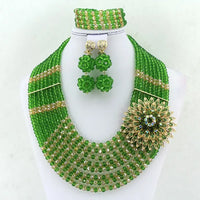 African Beads Jewelry Set Nigerian Wedding African Beads Jewelry Set Crystal African Jewelry Sets  ABJ176