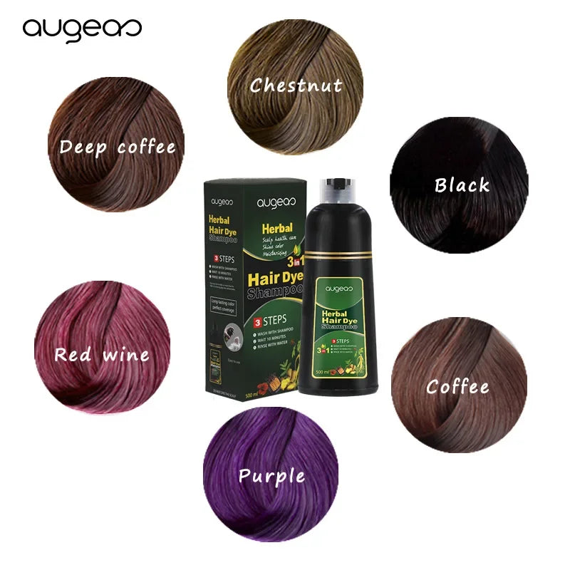 Noni Plant Essence, 500 ML Organic Natural Fast Hair Dye for Hair Color. Shampoo/Dye for Covering Gray/White Hair