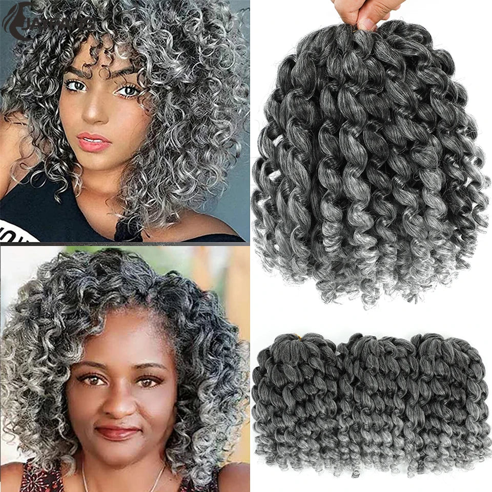 Ombre Jumpy Wand Curl Crochet Hair T 27 30 350 613 Purple Grey 14 Colors 20 Roots Jamaican Twist Synthetic Braid Hair For Women Sweet T 52