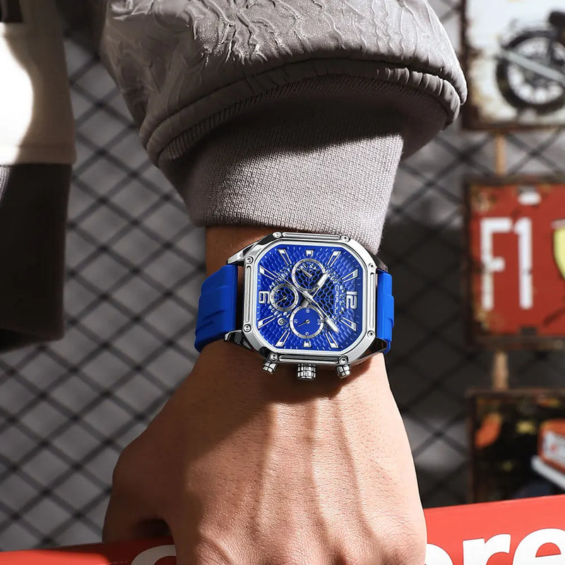 Fashion Sports Watches with Large Dials, Unique Quartz Wristwatches with Chronograph, Auto Date