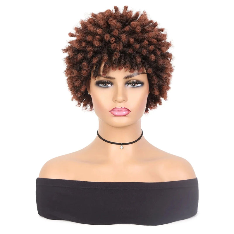 Cross-Border African Explosion Wig Dirty Dreads Hair Cover Wig Fluffy Curl Wig White Synthetic Mechanism Hair Cover Sweet T 52