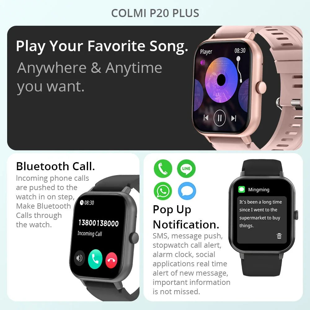 New Luxury Smartwatches Men Full Screen Bluetooth Call Valentine Gift Alarm Clock Custom Photo Health Tracking Watch Women 2025 Sweet T 52
