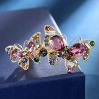 Retro Full Diamond Hairpins for Women & Girls. Fashion Hairpins, Rhinestone Hair Accessories, Butterfly Hairpins - SWEET T 52