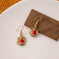 Vintage Metal Christmas Tree Dangle Earrings for Women - Fashion Socks, Santa Claus, Snowflake Drop Earrings