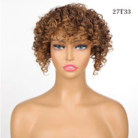 Short Synthetic Wigs for Women - Curly Topper for Women. 3 Clips, Short Toupee Hairpieces to Cover Thin Hair