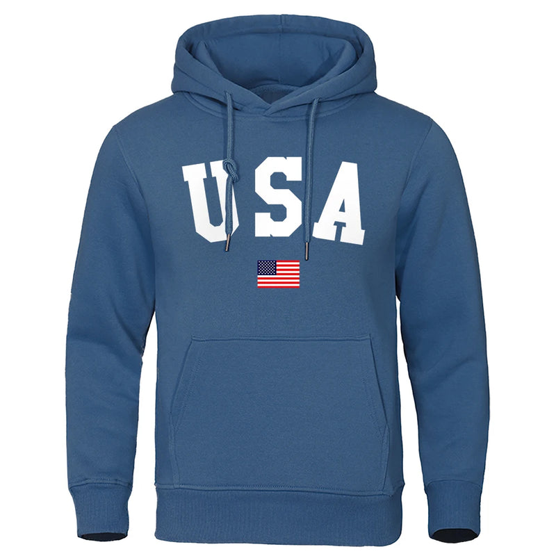 USA Hoodie/Sweatshirt for Men and Women, Anti-Wrinkle, Long Sleeves with Pockets, Pullovers-Shirts & tops-SWEET T 52