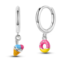 Sterling Silver Charm Earrings, 20 Styles