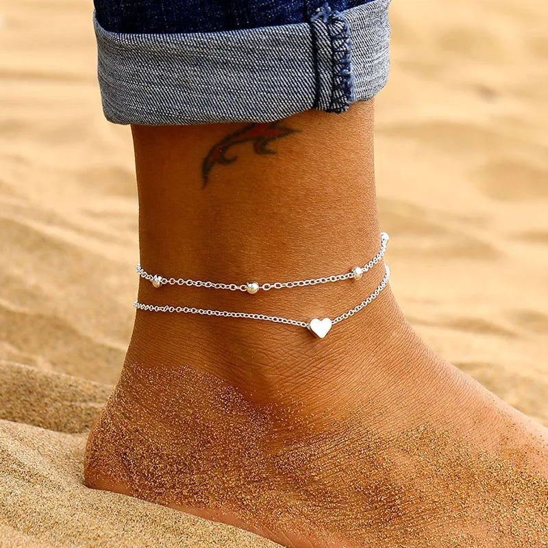 Fine Pretty Anklet Ankle Bracelet - Cheville Barefoot Sandals Foot Jewelry, Leg Chain On Foot Pulsera Tobillo for Women