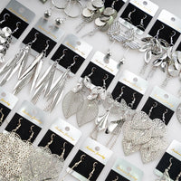10 Pair/Lot Fashion Shiny Trendy Geometric Pendant Hook Earrings for Women. Star/Heart/Mixed Styles Dangle Jewelry