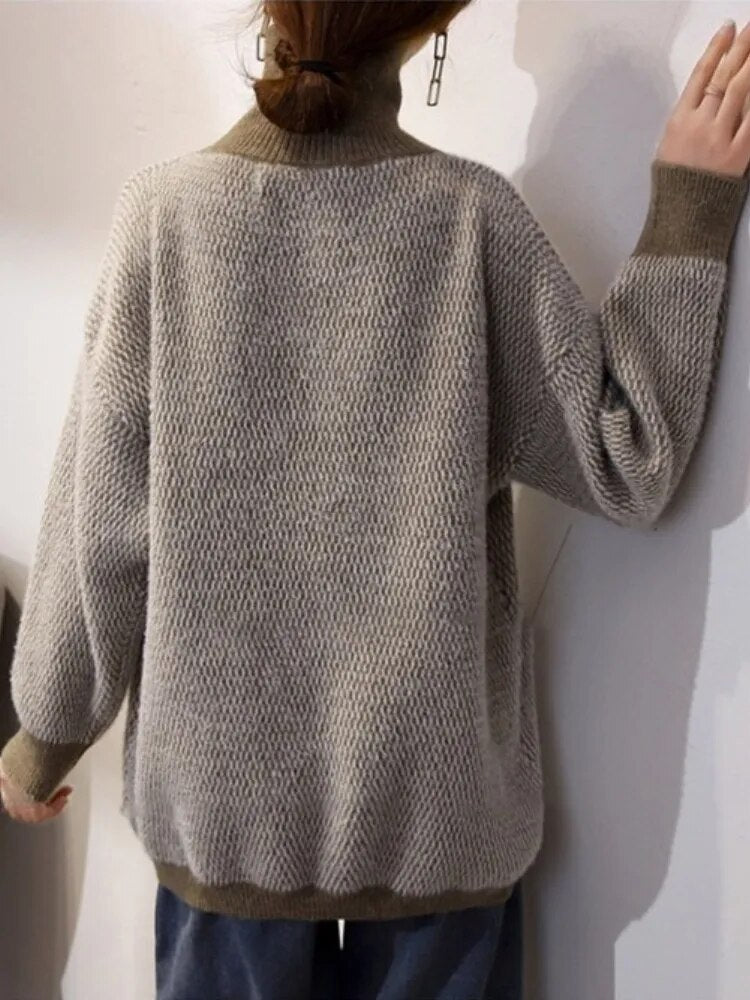 Women's Fashion  Sweaters 2023 - New Autumn/Winter Solid Korean Fashion Pullovers, O-neck, Long Sleeves