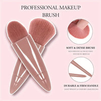 5-Piece Makeup Brush Set with Mirror Compact