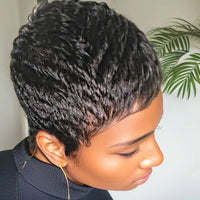 Short Bob Wigs, 100% Human Hair, Pixie Cut Wigs for  Women. Full Machine Made, 2 Colors - Party & Daily Wear Sweet T 52