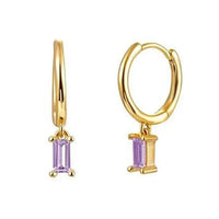 Gold Color Cute Water Drop Earrings For Women & Girls - Zircon Piercing Huggies/Hoop Dangle Earrings-earrings-SWEET T 52