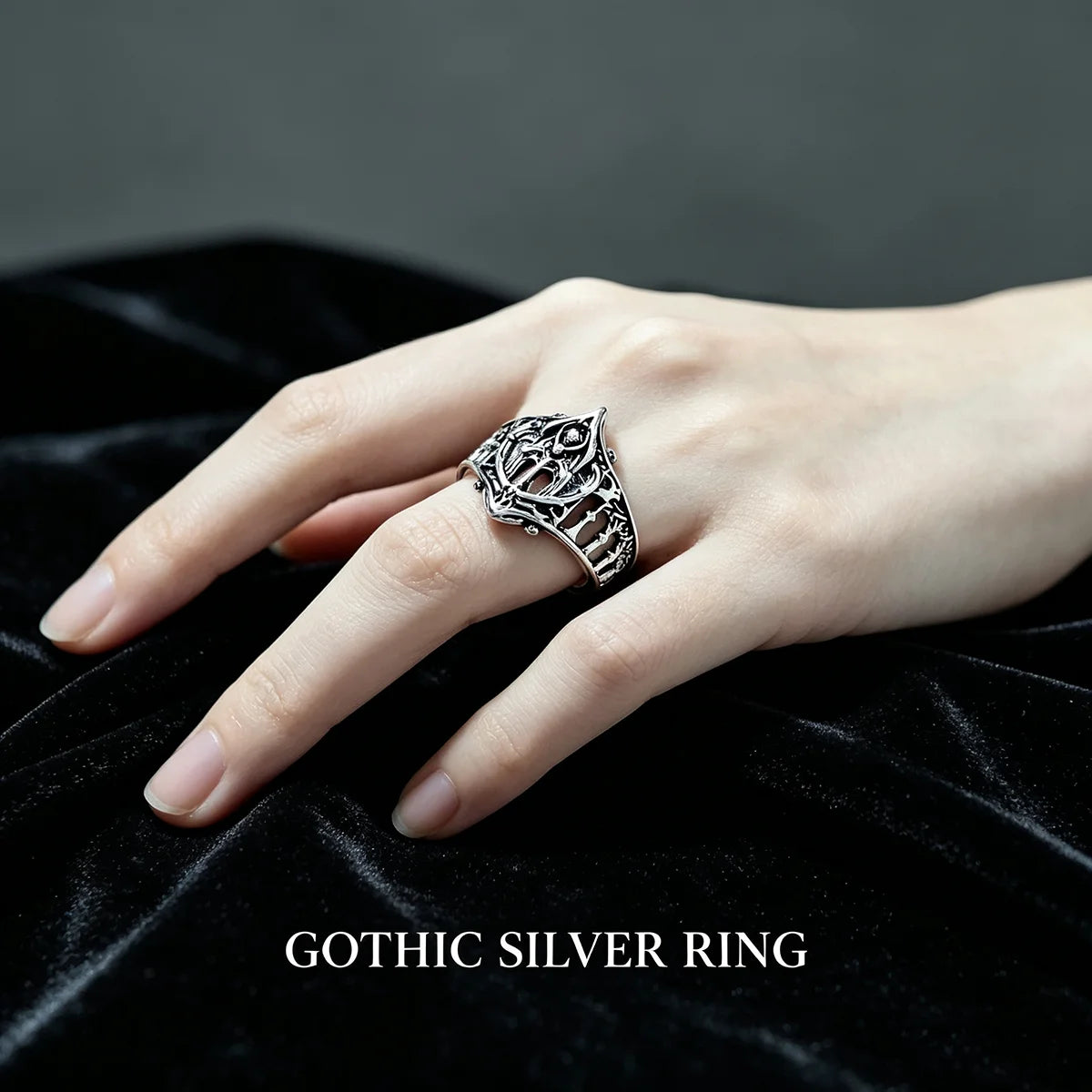 Men's Openwork Gothic Band Ring