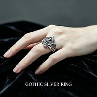Men's Openwork Gothic Band Ring