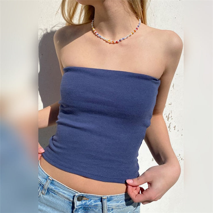 Women's Open Shoulder Tank Top, Crop Top, Casual Female Summer Outfit