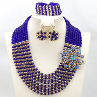 African Beads Jewelry Set Nigerian Wedding African Beads Jewelry Set Crystal African Jewelry Sets  ABJ176