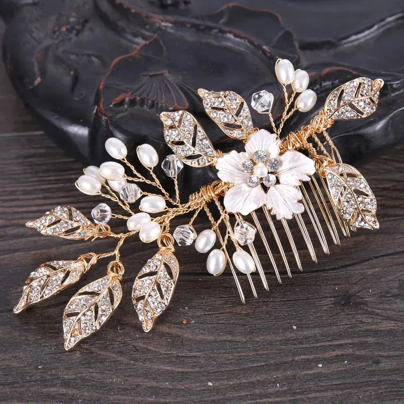 Rhinestone hair discount combs wedding