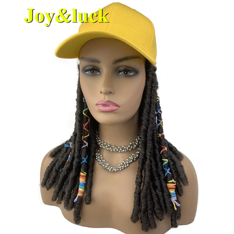 Yellow Synthetic Hat/Hair Wig,  Dread Lock Wig, with Cap for Women & Girls. Recreational Baseball Hair/Hat