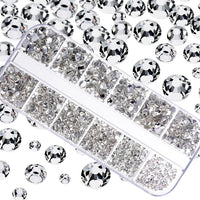 New Multi-size DIY 3-D Nail Art - Rhinestones, Flatback Crystal, Diamond Gems, 3-D Glitter Nail Art, Luxurious Decorations