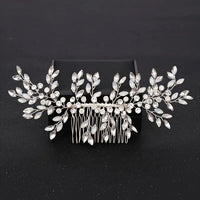 Luxury Crystal Pearl Flower Hair Comb/Headband/Tiara For Women & Girls - Bridal Wedding Hair Accessories/Hair Jewelry-hair accessories-SWEET T 52