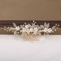 Silver/Gold/Pearl/Rhinestone Hair Accessories, Crystal Bridal Headdress/Hair Combs for Women & Girls-hair accessories-SWEET T 52
