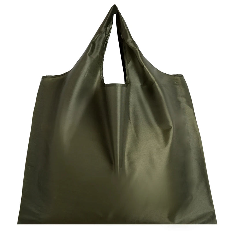 Big Size Thick Nylon Large Tote, ECO Reusable Polyester Portable Women's Folding Shoulder Shopping Pouch