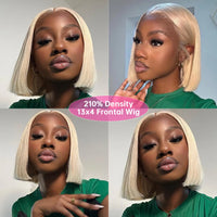 613 Blonde Bob Wig for Women — 13x4 & 13x6 Lace Front, Blunt Cut, Ships from USA