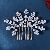 Bridal Hair Comb Fashion, Crystal Zirconia Wedding/Bride Side Clip Hair Comb. Luxury Hair Jewelry for Women