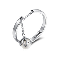 Adjustable Rings - Real 925 Sterling Silver, Stackable, Engagement Zircon Open Size Rings for Women