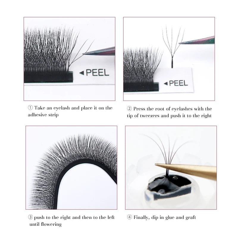 5D W-Shaped Volume Lash Extension Tray, 12 Lines