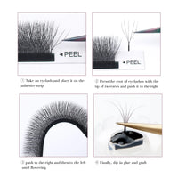 5D W-Shaped Volume Lash Extension Tray, 12 Lines