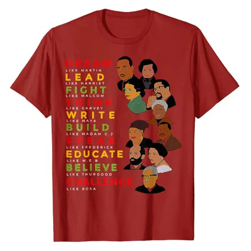 Dream Like Martin/Lead Like Harriet Black Pride T-Shirts, Short Sleeves in Many Colors-Shirts & tops-SWEET T 52