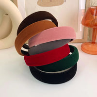 Wide Thick Velvet Headbands for Women. Retro Simple Wide Sponge Hair Bands For Women, Elegant Versatile Hair Accessories