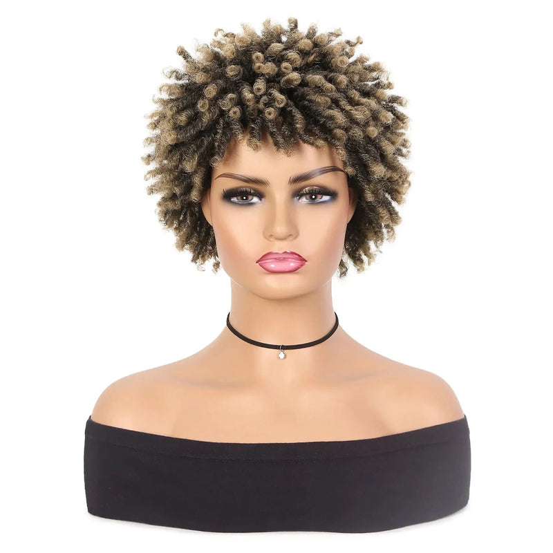 Cross-Border African Explosion Wig Dirty Dreads Hair Cover Wig Fluffy Curl Wig White Synthetic Mechanism Hair Cover Sweet T 52