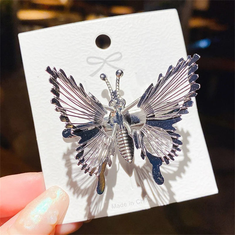 Moving Metal Butterfly Hairpins for Women & Girls - Cute Versatile Butterfly Hair Clips