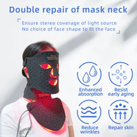 LED Photon Beauty Infrared Mask Instrument, USB Electronic Mask for Rejuvenation, Lighten Fine Lines, Brighten Skin Tone & Repair Skin